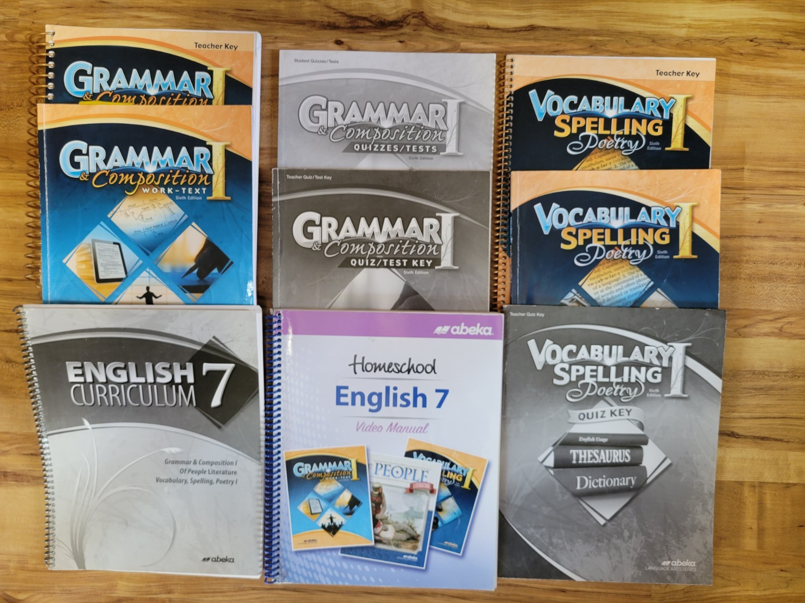 ABEKA GRAMMAR I COMPOSITION & VOCABULARY SPELLING POETRY 6TH EDITION 7th Grade