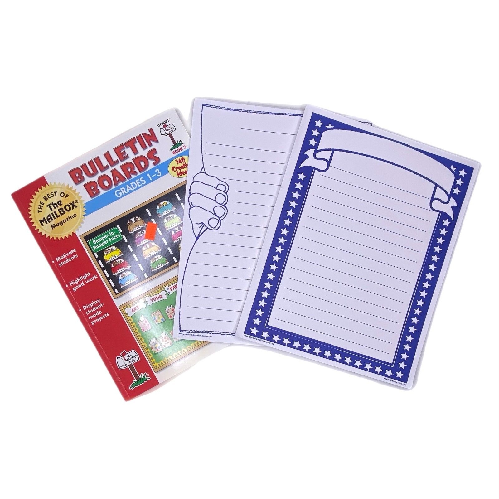 Primary Grade Bundle: Bulletin Board Book and 2 Final Draft Lined Writing Pads