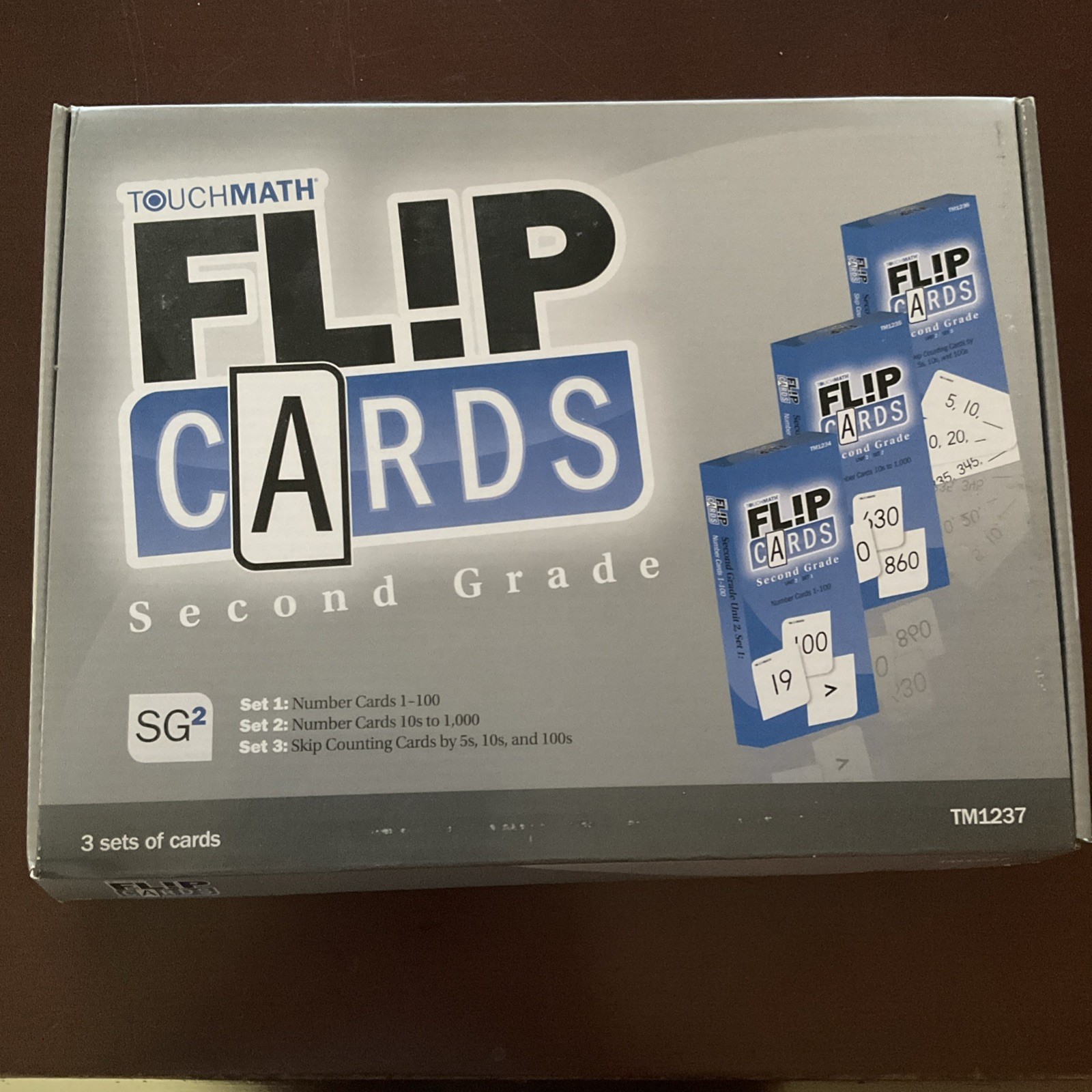 New Touch Math 2nd Grade Flip Cards focused on number cards and counting TM1237