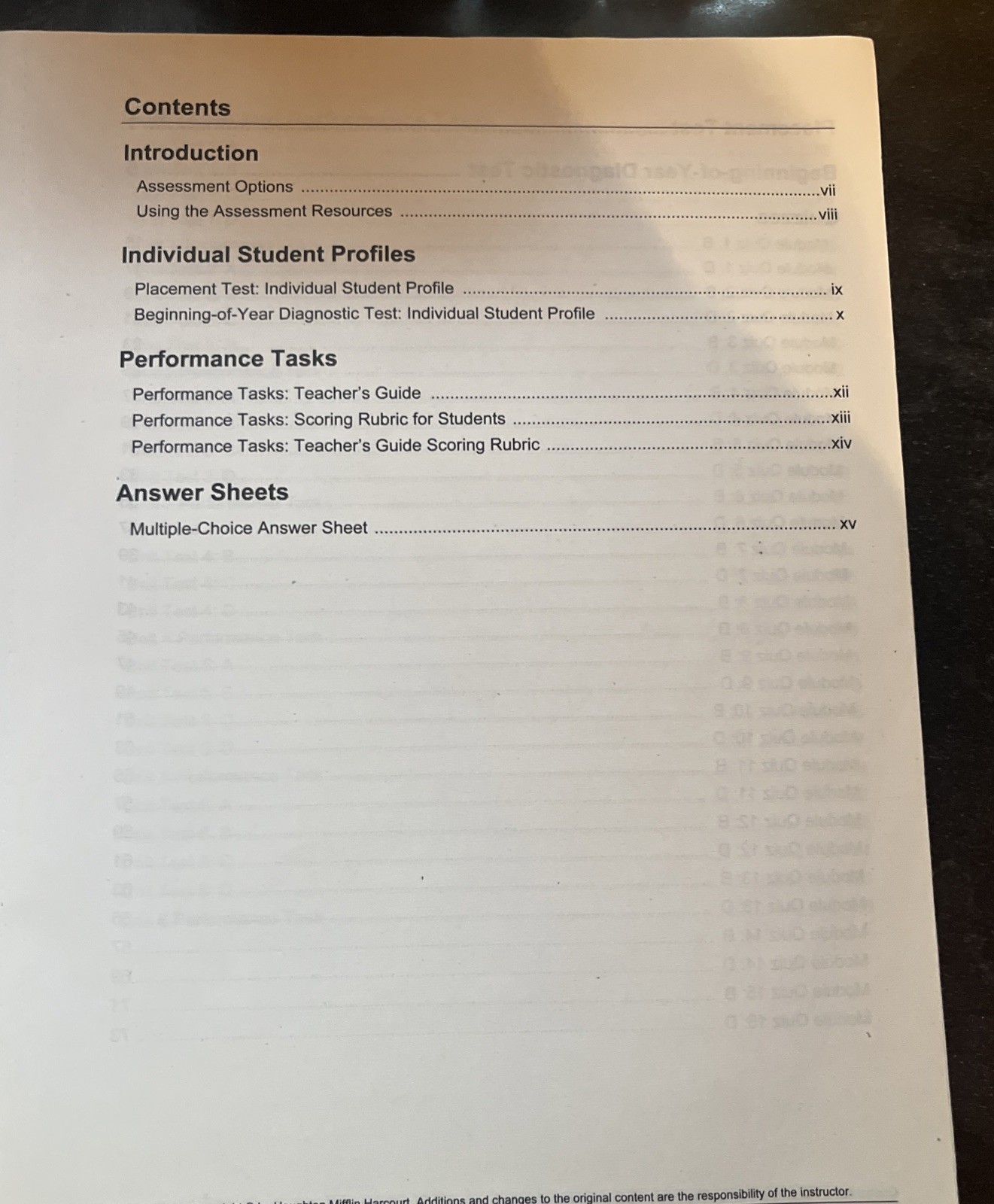 Go Math Assessment Resources, Middle School Grade 8 Houghton Mifflin Harcourt