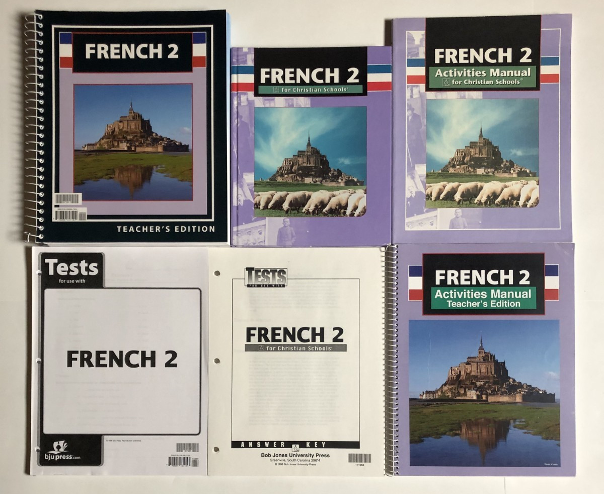 BJU Bob Jones 9 10 11 12 FRENCH 2 1st edition Student Teacher COMPLETE SET