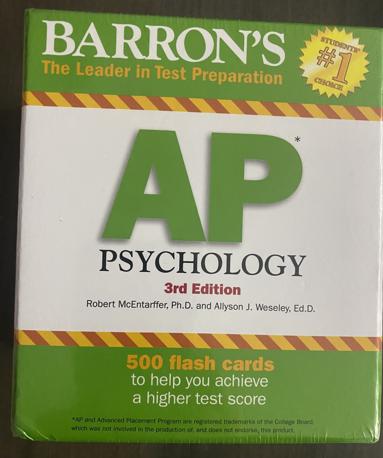 Barron’s AP Psychology Flash Cards 3rd Edition Educational Set Of 500 test prep