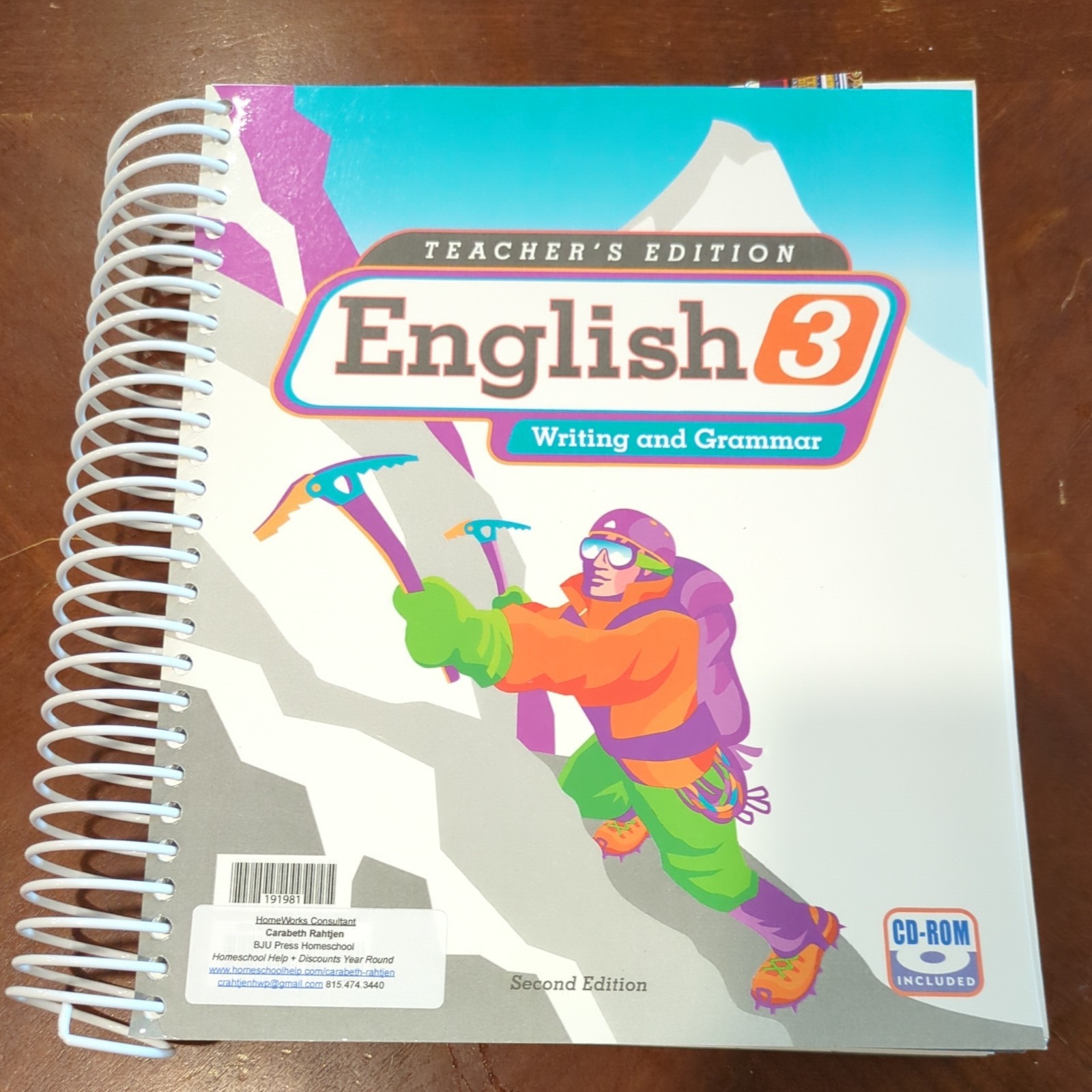 BJU English 3, Writing and Grammar, Teacher’s Edition (2nd edition) with CD-ROM