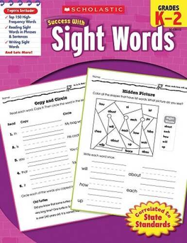 Scholastic Success with Sight Words – Paperback By Baicker, Karen – GOOD