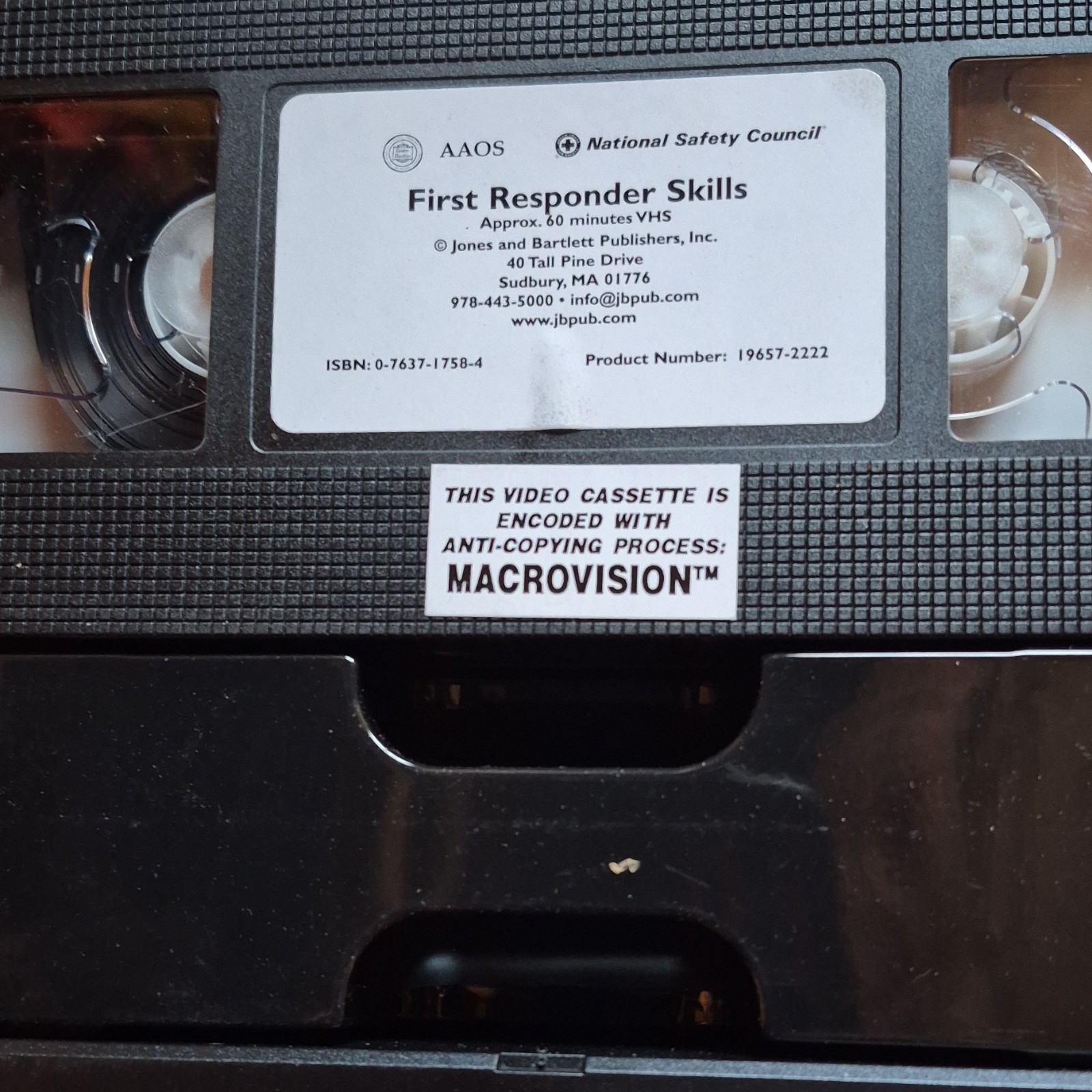 First Responder Emergency Care Instructor’s Book VHS Slide Set Jones & Bartlett