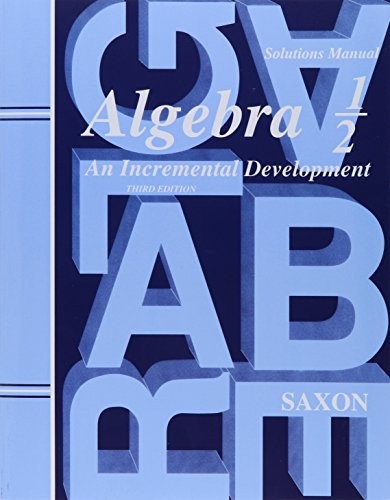 Saxon Algebra 1/2 Solutions Manual Third Edition, 1311