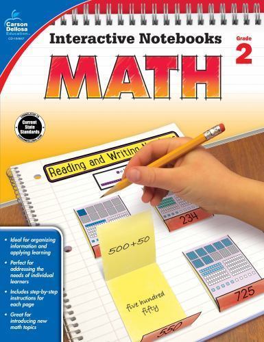Carson Dellosa | Math Interactive Notebook | 2nd Grade, 96pgs (Interactive Noteb