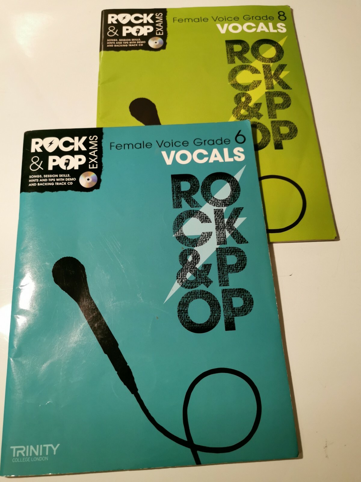 Lot of 2 Female Voice Grade 6 & Grade 8 Vocals & CDs Rock & Pop Exams, Trinity C