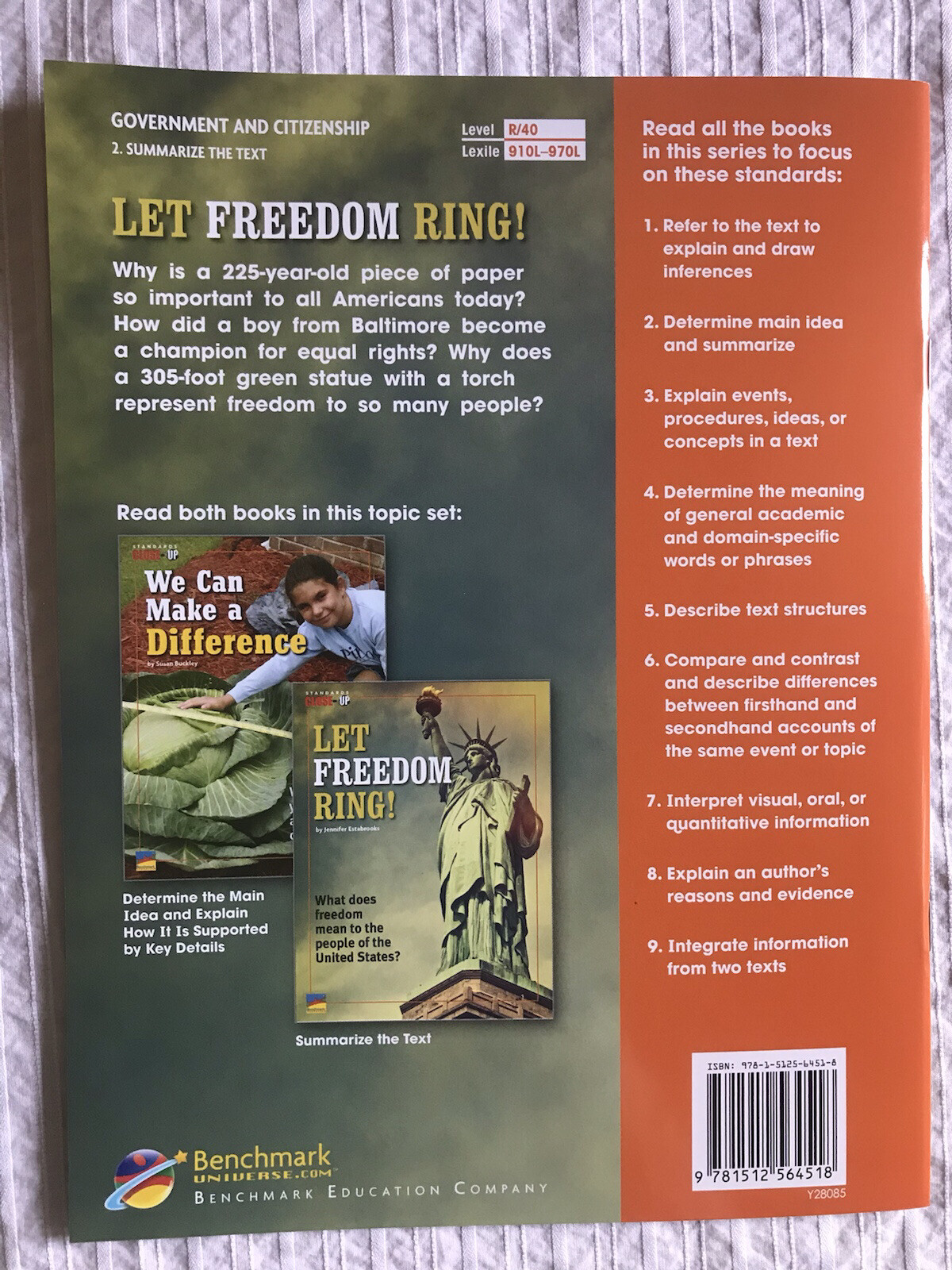 Benchmark Lot – Grade 4 Unit 3: Let Freedom Ring! – Jennifer – Heit Estabrooks