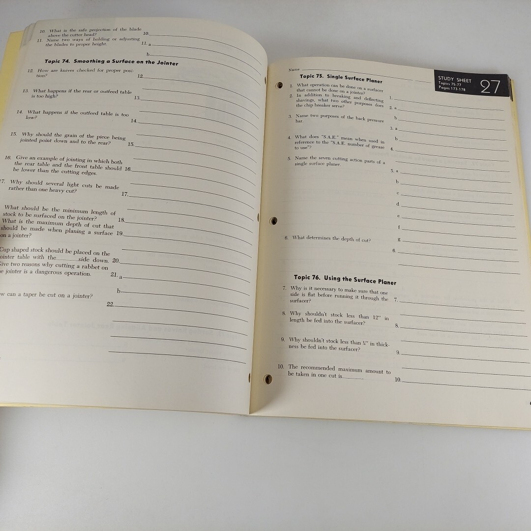 Woodworking Technology Study Guide by Hammond Donnelly Harrod Rayner 1966