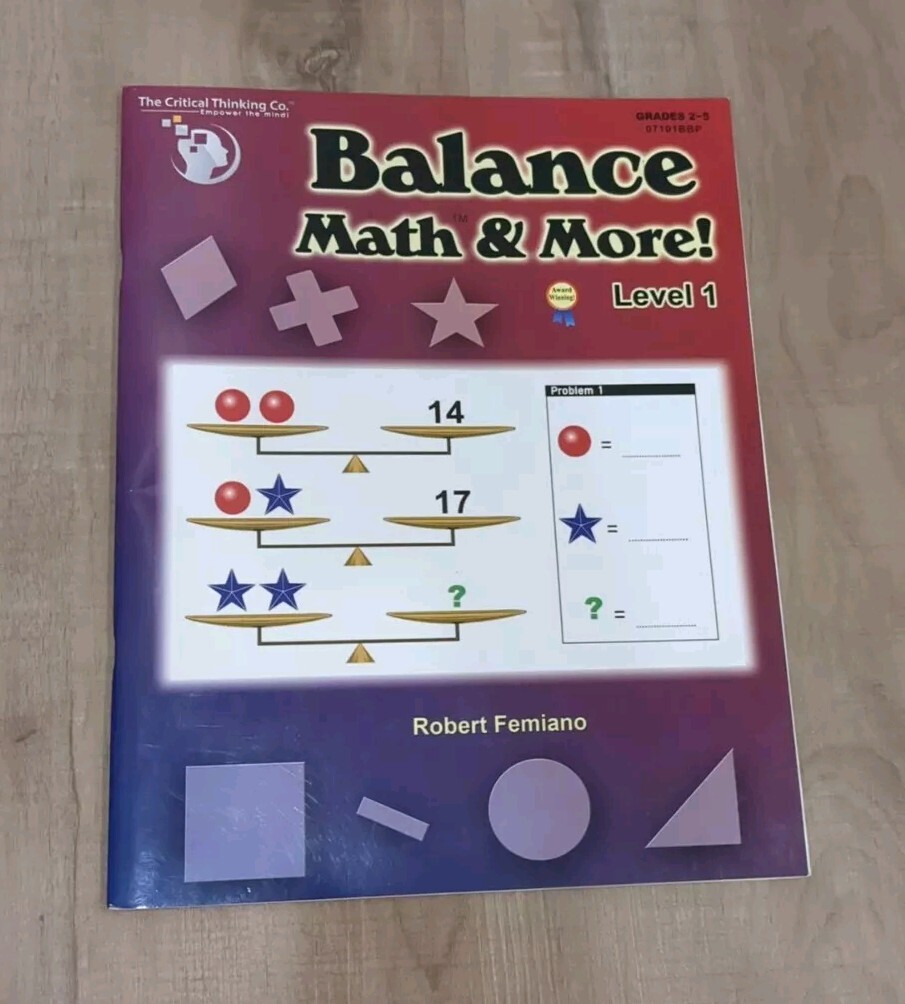 Balance Math & More! Level 1 Workbook – Critical Thinking Co. (Grades 2-5)
