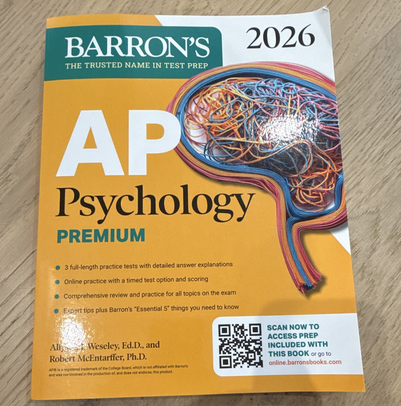 Barron’s AP Psychology Premium 2026 Study Guide Book w/ Online Practice