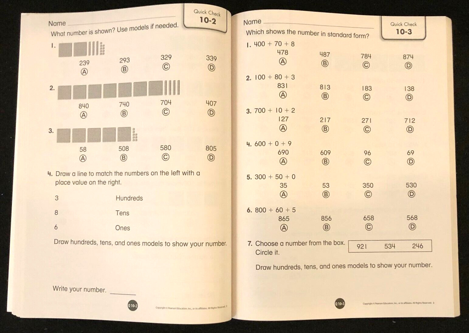 2nd Grade – Pearson enVision ASSESSMENT SOURCEBOOK – Common Core (2012)