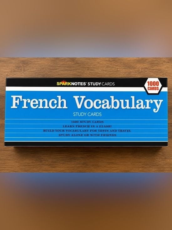 SparkNotes French Vocabulary Study Cards – 1,000 Flash Cards – Complete Lang