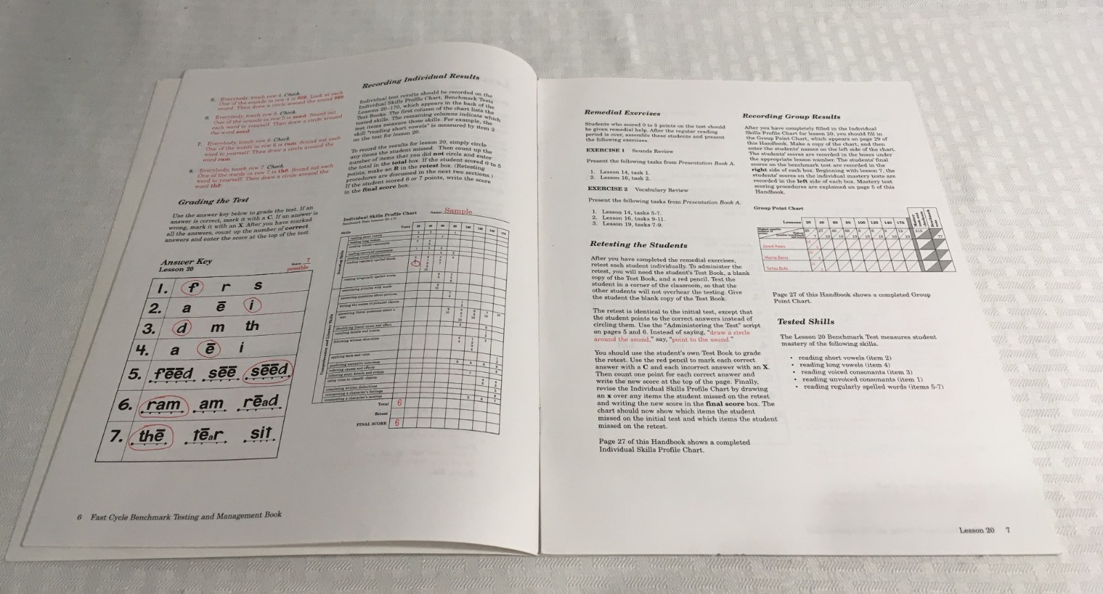 SRA READING MASTERY / CLASSIC EDITION / LOT OF 6 TEACHER RESOURCES / LEVELS I/II