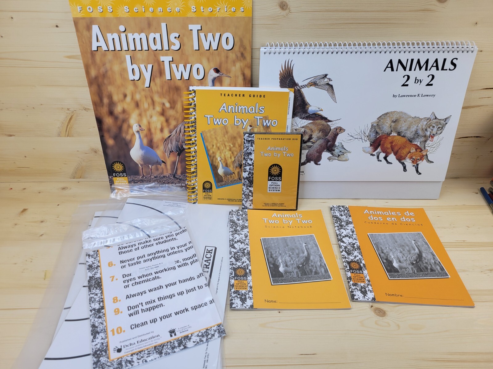 FOSS Science Animals Two by Two Teacher Guide DVD Workbooks English Spanish Big