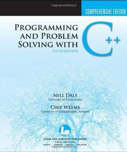 Programming And Problem Solving With C++ by