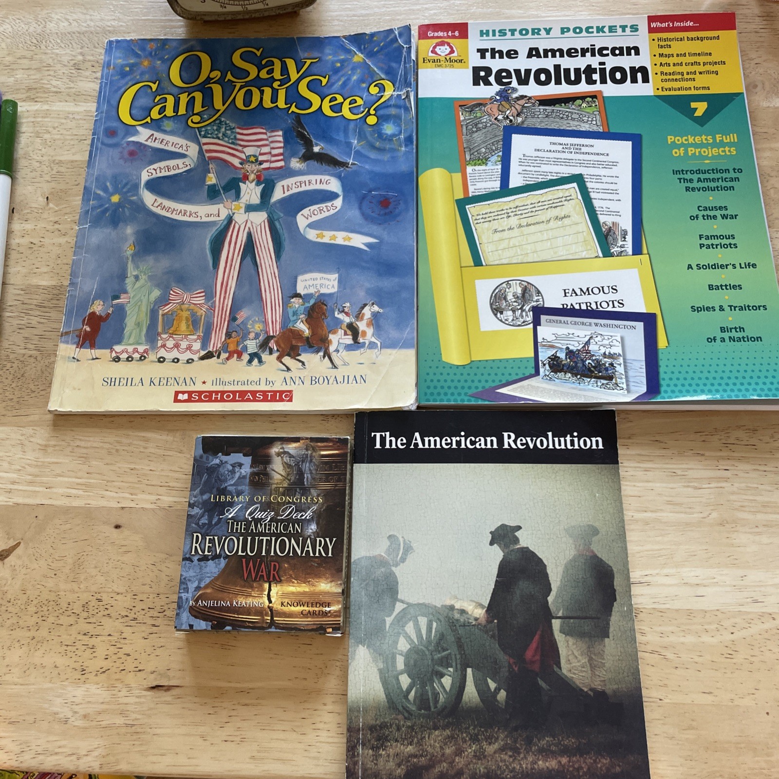 American Revolution Homeschool Study Kit: History Pocket, Flash Cards, See desc