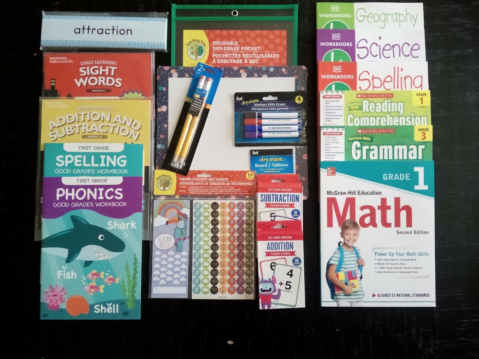 1st First Grade: Curriculum Grammar, Math, Reading, Science History & Spelling