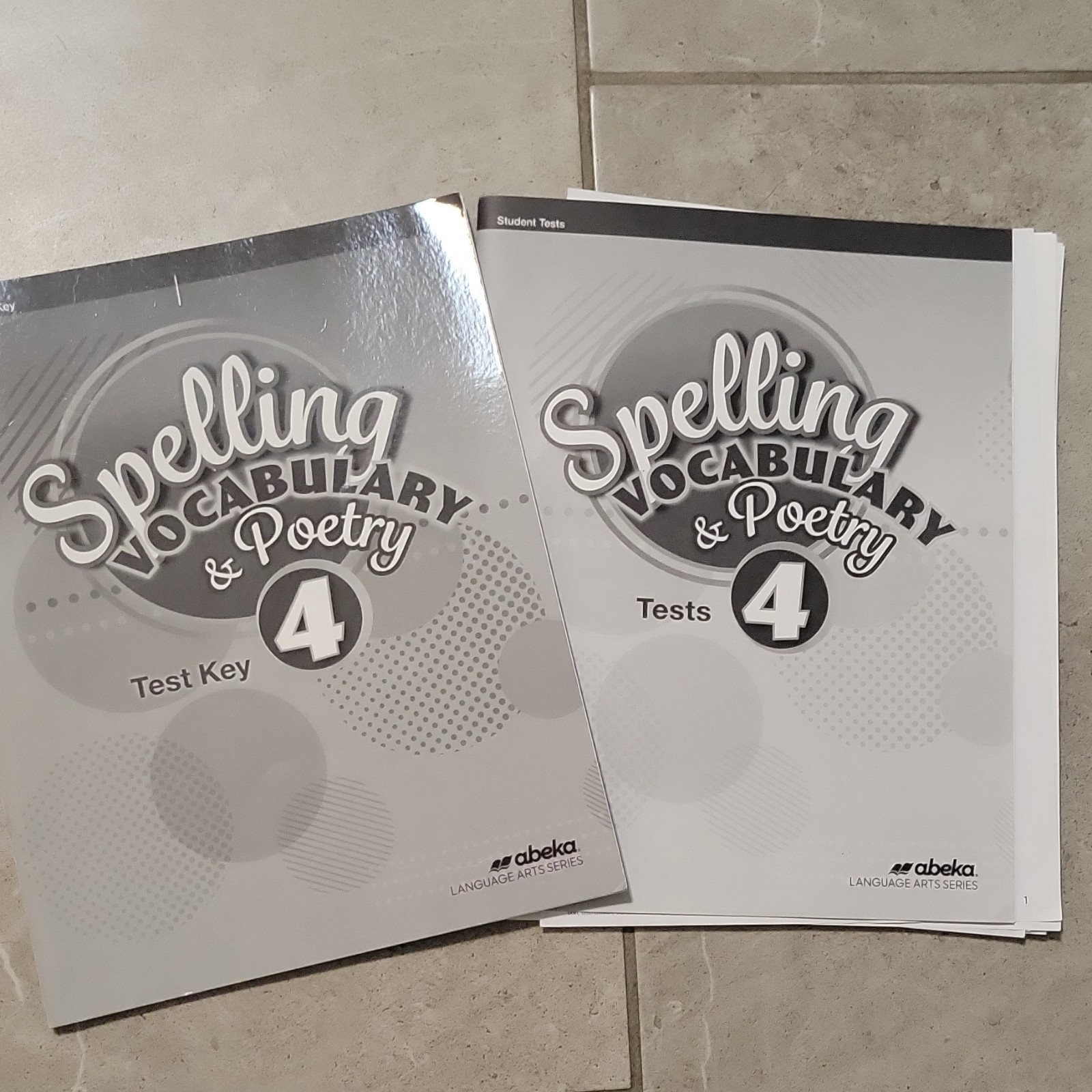 Abeka Spelling Vocabulary & Poetry 4 Test Key & Student Tests