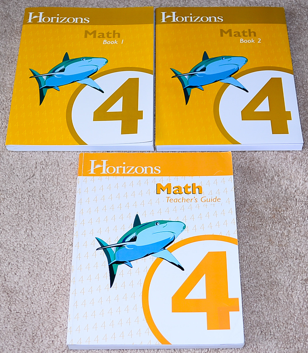 Horizons 4th grade MATH 4 SET Teacher Guide Student Workbooks Books COMPLETE SET