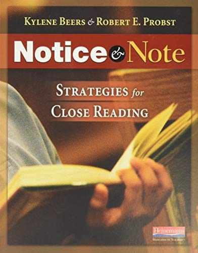 Notice & Note: Strategies for – Paperback, by Probst Robert E; – Acceptable p