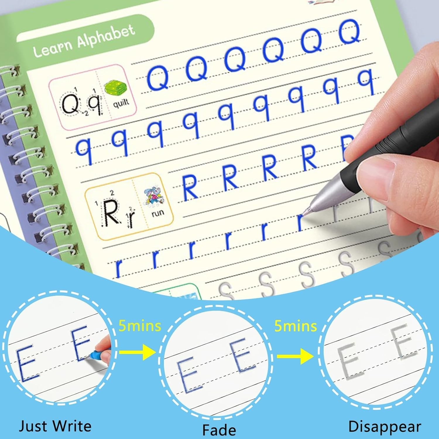 Complete Handwriting Practice Set for Kids – 4 Books, Ink Pens & Tracing Fun