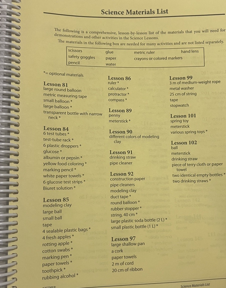 Calvert School 7th Grade Core Lesson Manual Parts A & B Homeschool Teacher guide