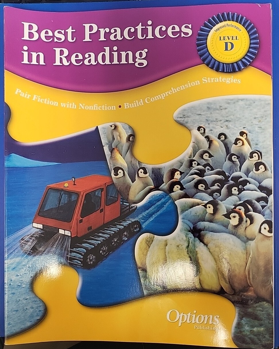 BEST PRACTICES IN READING LEVEL D Comprehension Options Publishing Book