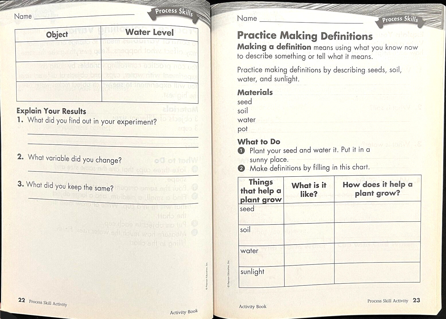 2nd Grade – SCIENCE – ACTIVITY BOOK – TEACHER EDITION (2006, Foresman)