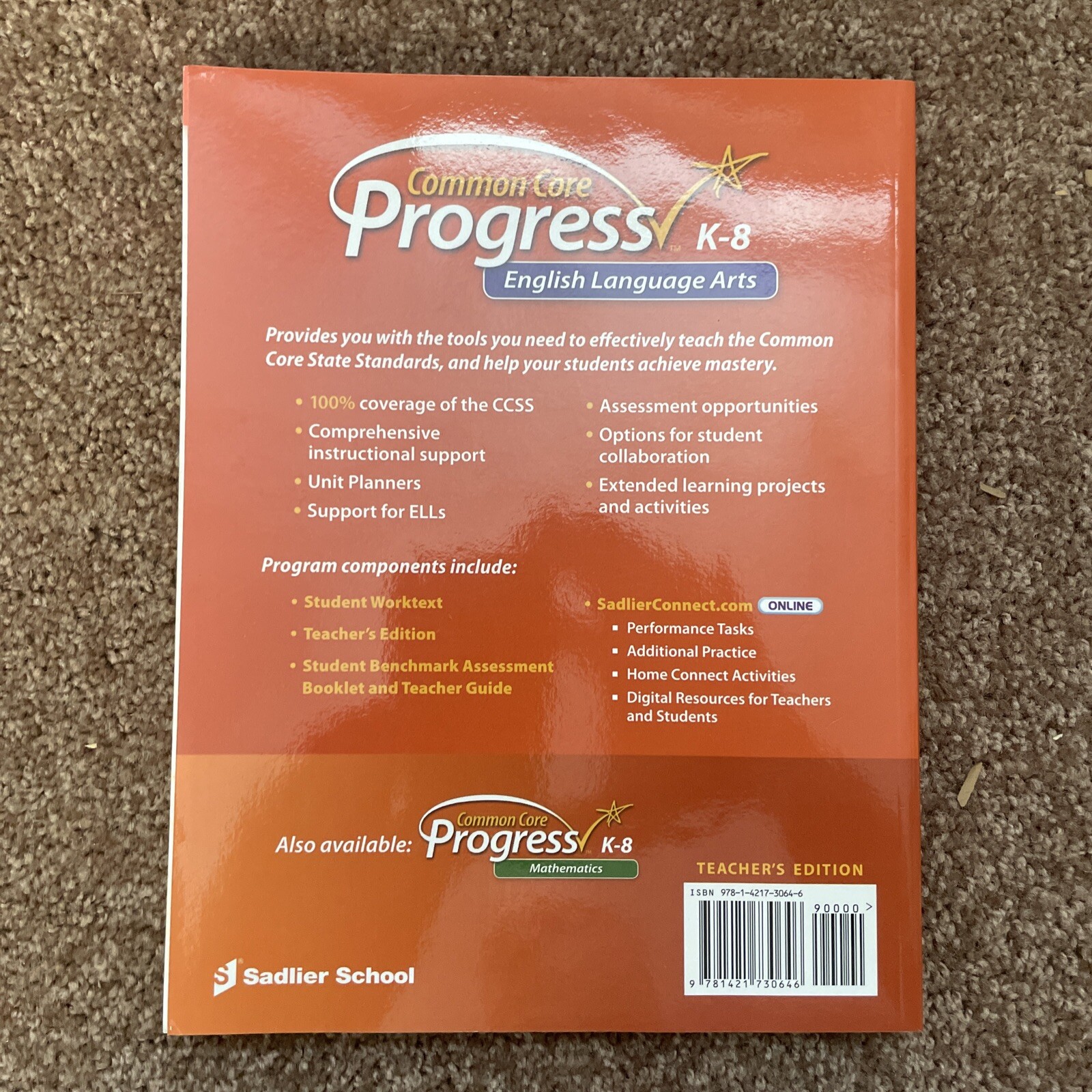 Common Core Progress – English Language Arts – Grade 4 – Teacher’s Edition 2014