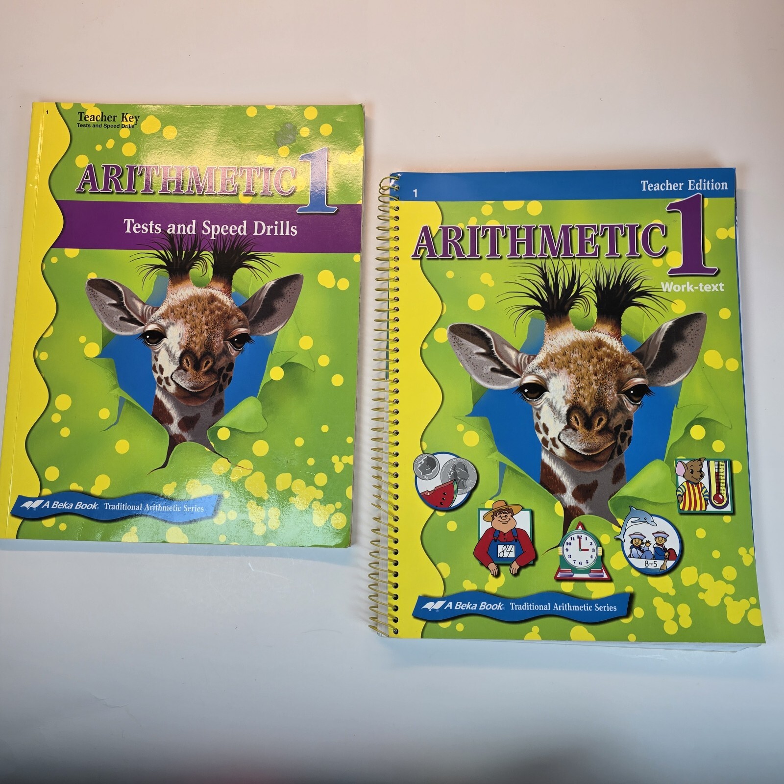 Abeka Arithmetic 1 Teacher Work Text, Speed Drills Books Traditional Series