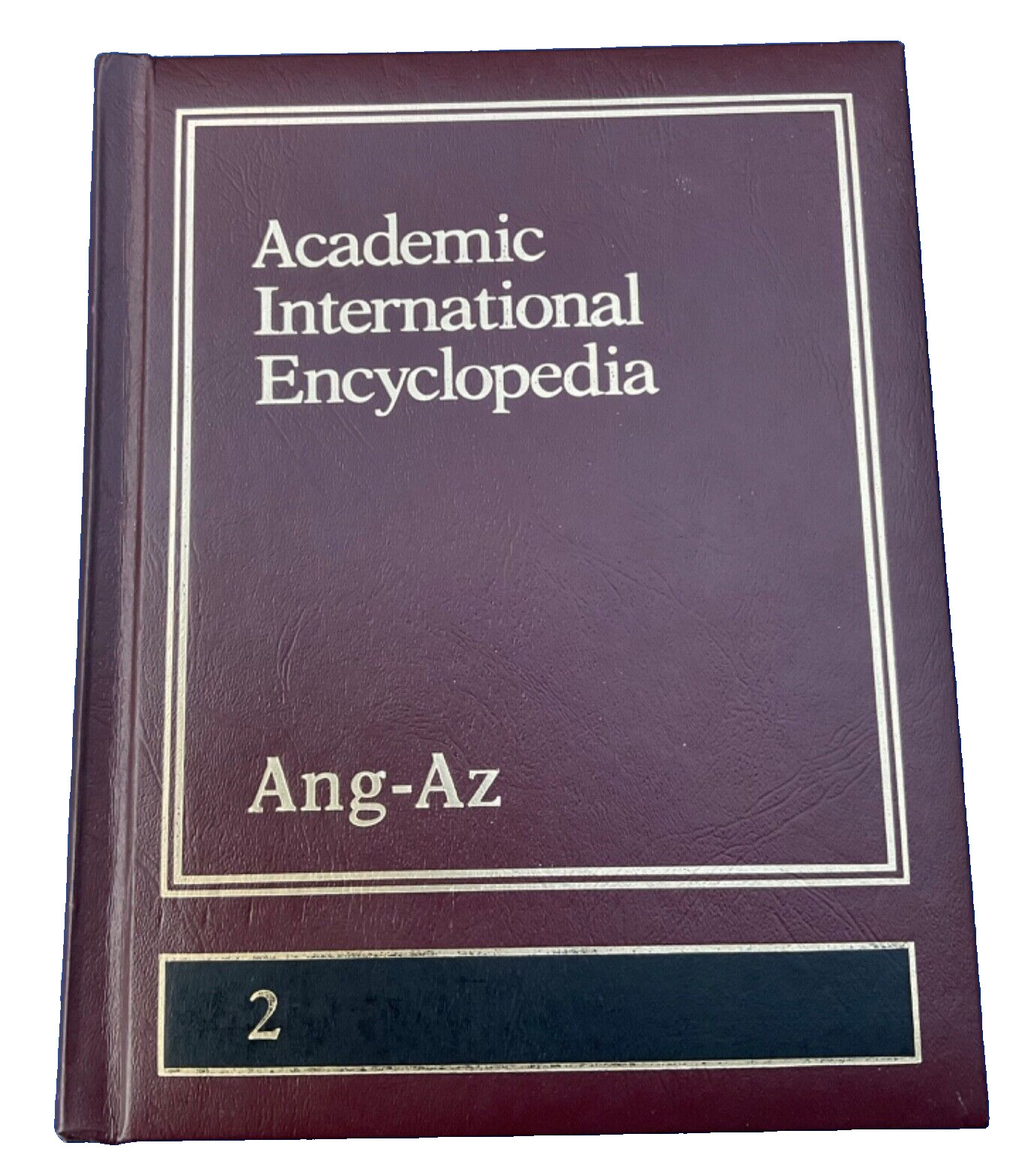 1992 Academic International Encyclopedia Ang-Az 2 Hardcover Leather