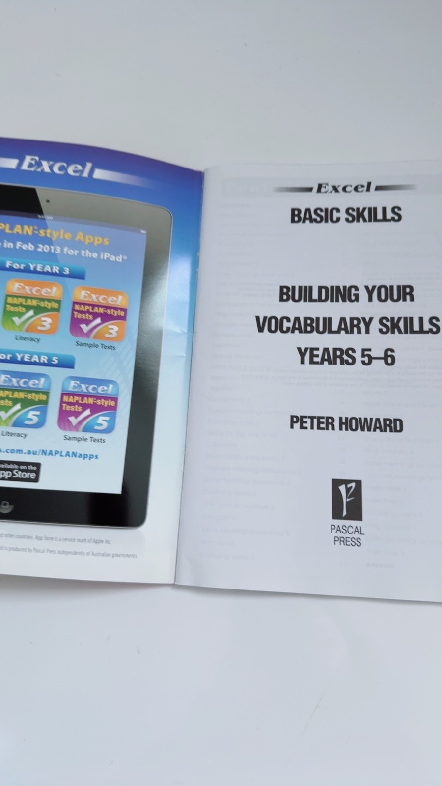 Excel Basic Building Your Vocabulary Skills 5-6 Years Age 10-12 Exercise Book