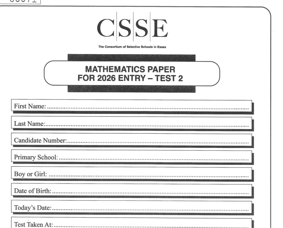 CSSE NEW 2026 2025 and 2024 EXAM Paper Maths & English With Answers
