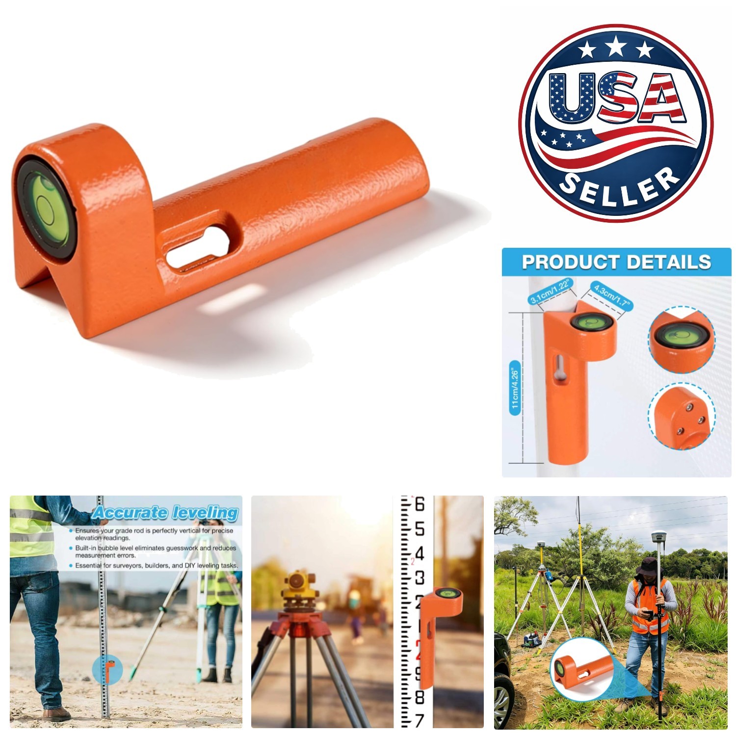 Durable Adjustable Level 1 – Lightweight Aluminum with 40-Minute Sensitivity