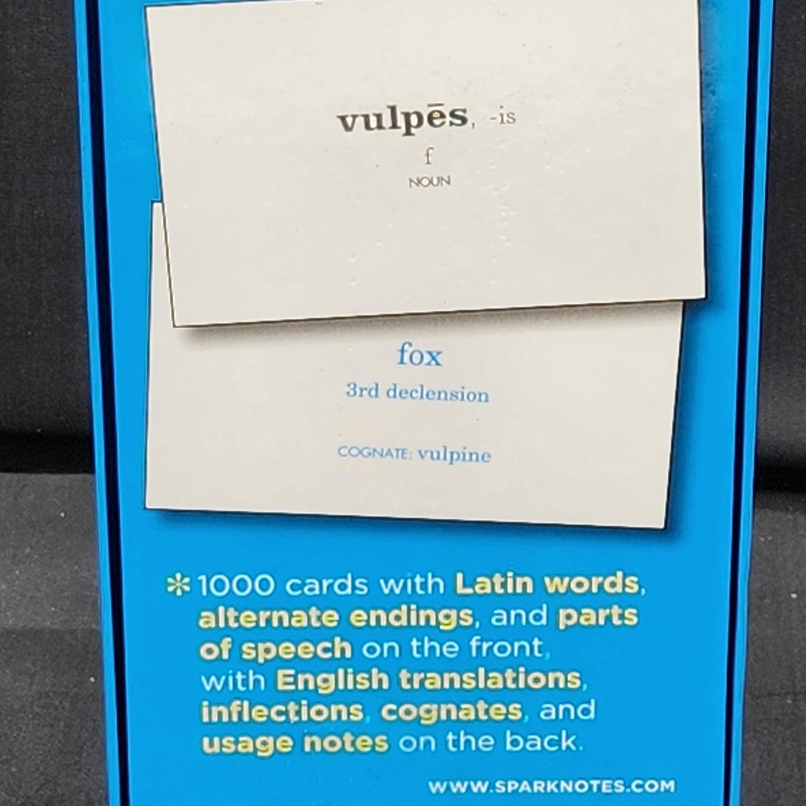 Sparknotes Latin Vocabulary Study Cards 1000 Cognates English Translation