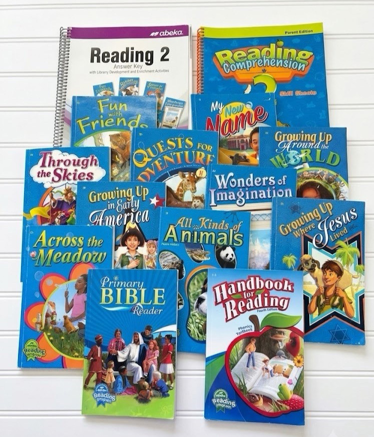 ABeka Reading 2 Student Readers Books lot set Answer key Skill Sheets 2nd grade