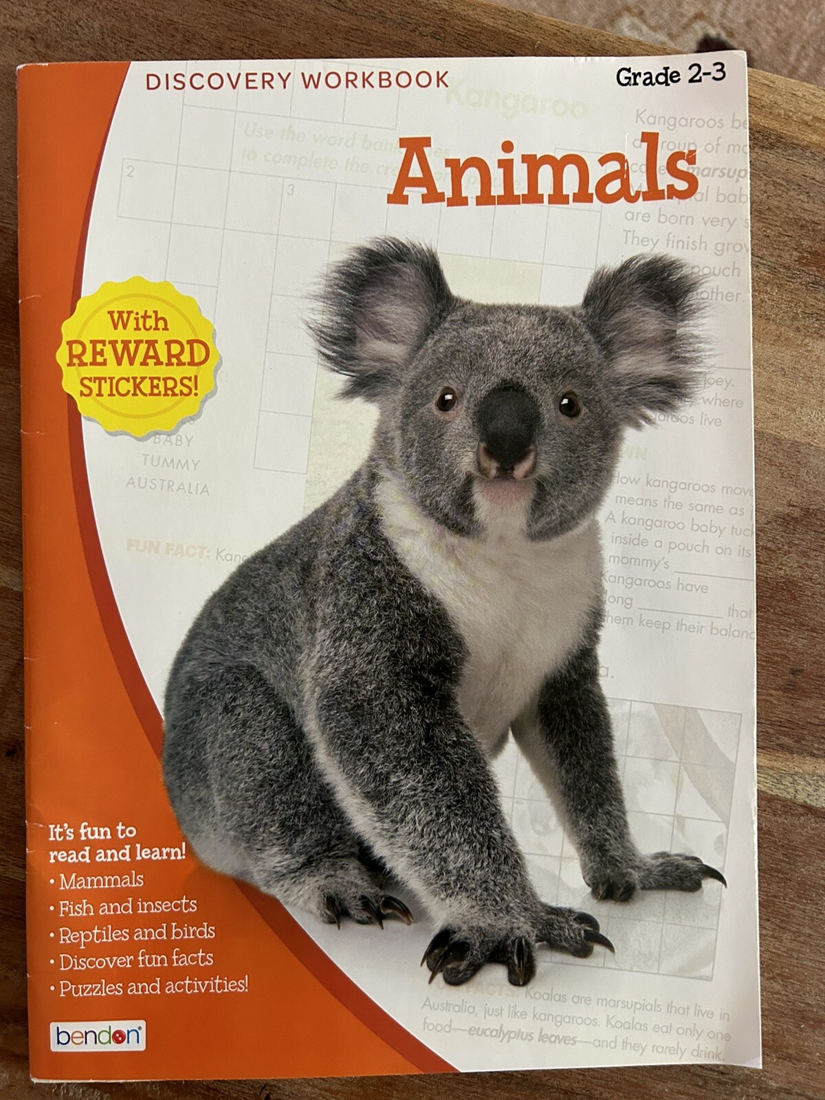 NEW Bendon Discovery Workbook ANIMALS Grades 2-3 Reward Stickers