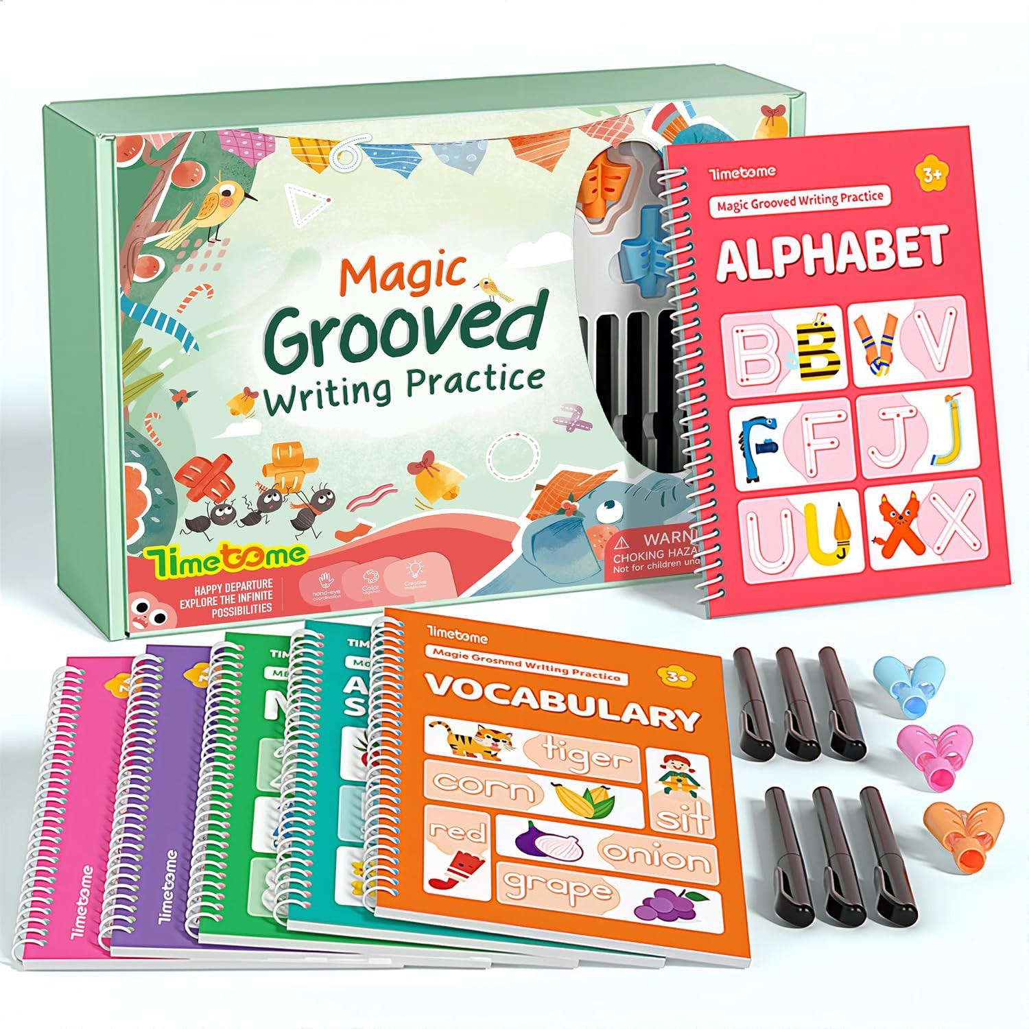 New Magic Grooved Writing Practice Book Reusable Handwriting Workbook Kids 3 8