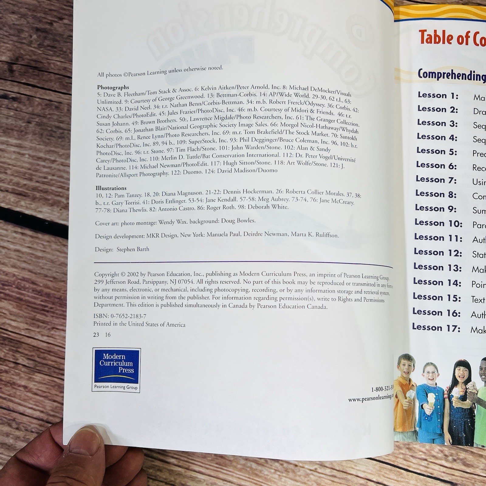 COMPREHENSION PLUS, LEVEL D, PUPIL EDITION, 2002 COPYRIGHT –