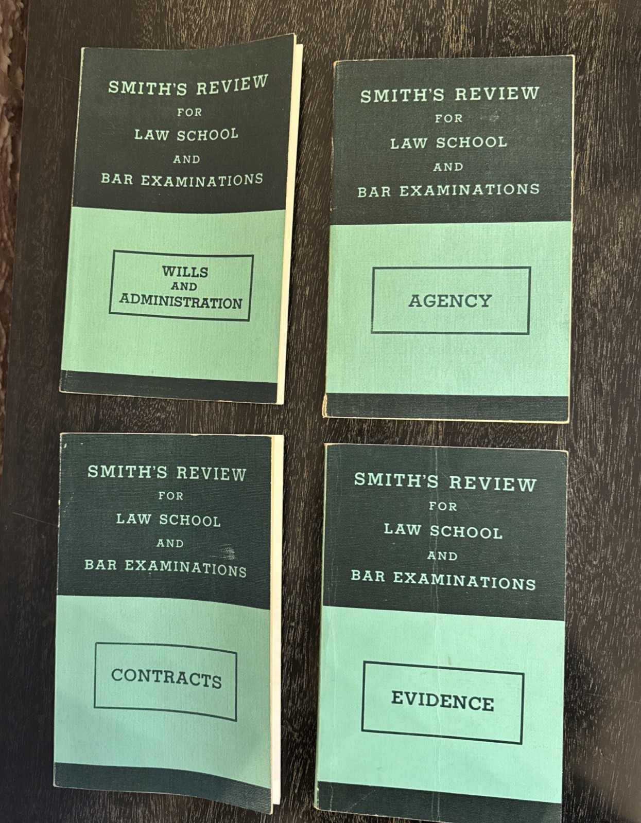 Lot of 4 Vintage 1958 Smith’s Review books for Law School and Bar Examination