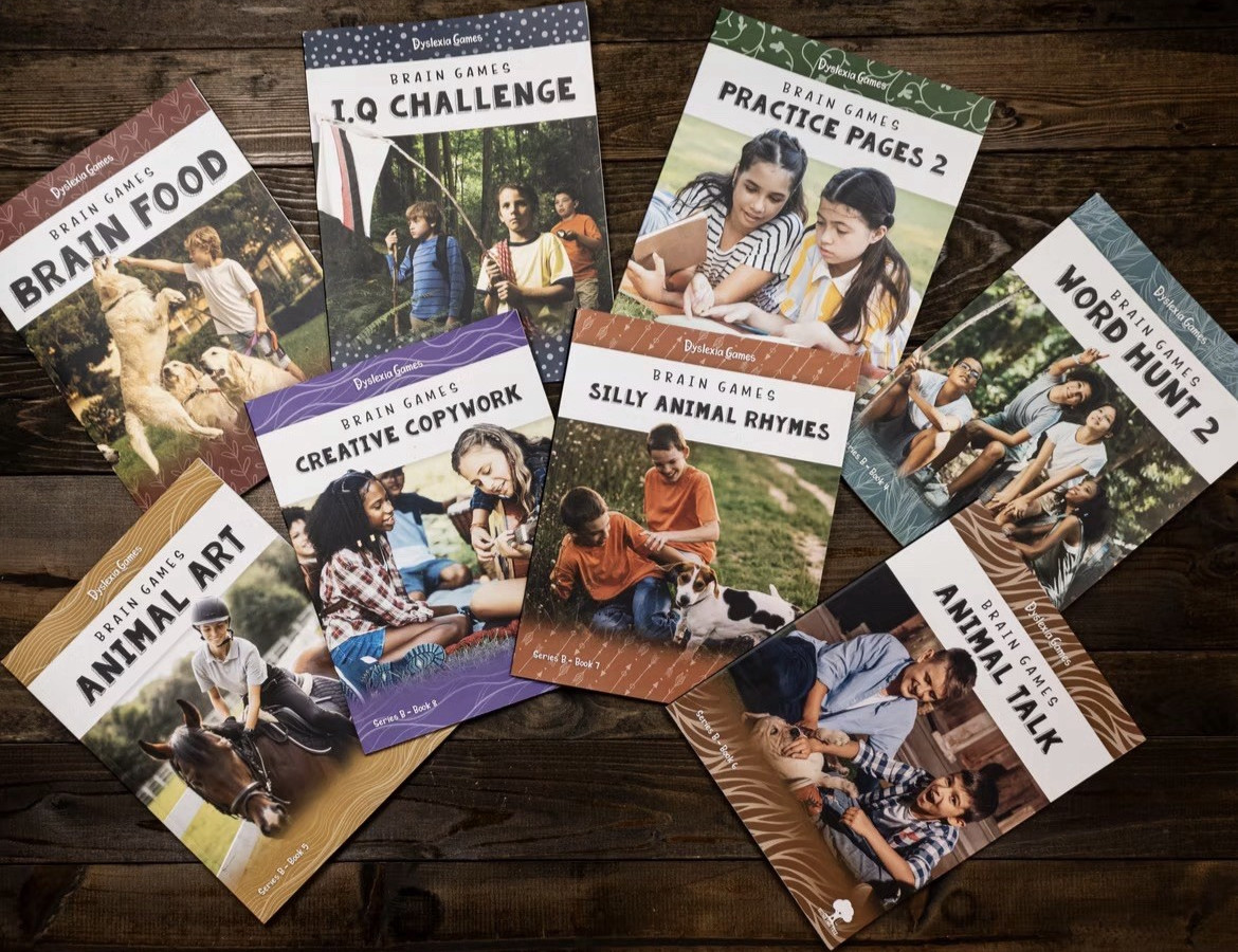 Dyslexia/ADHD Homeschool Learning Complete Set 8 Books Grade K-Grade 4