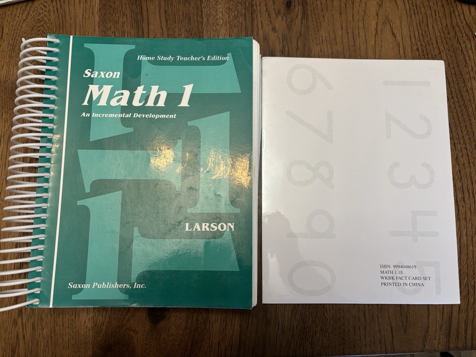 Saxon math 1 Teacher edition With Fact Cards Set