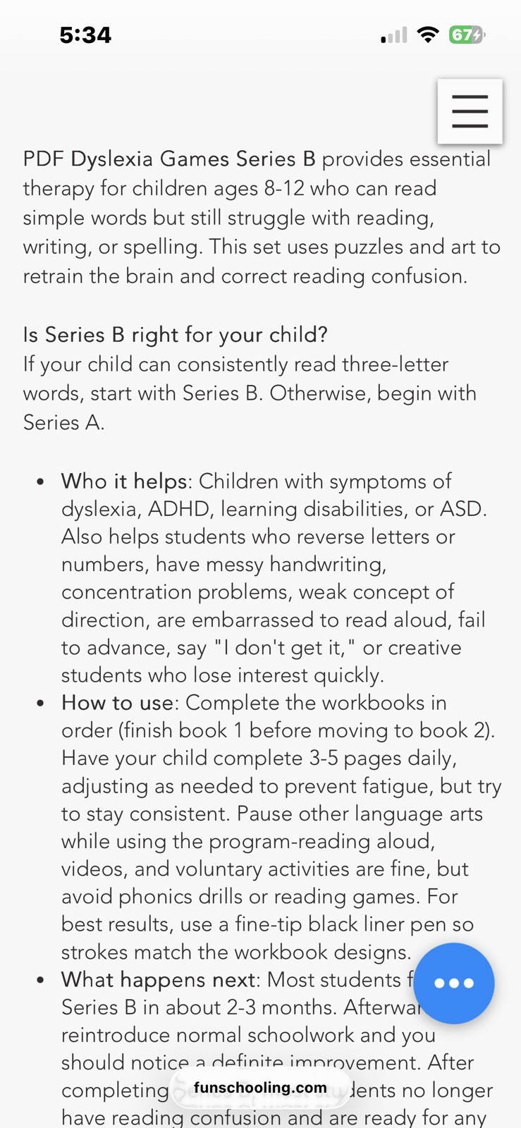 Dyslexia/ADHD Homeschool Learning Complete Set 8 Books Grade K-Grade 4