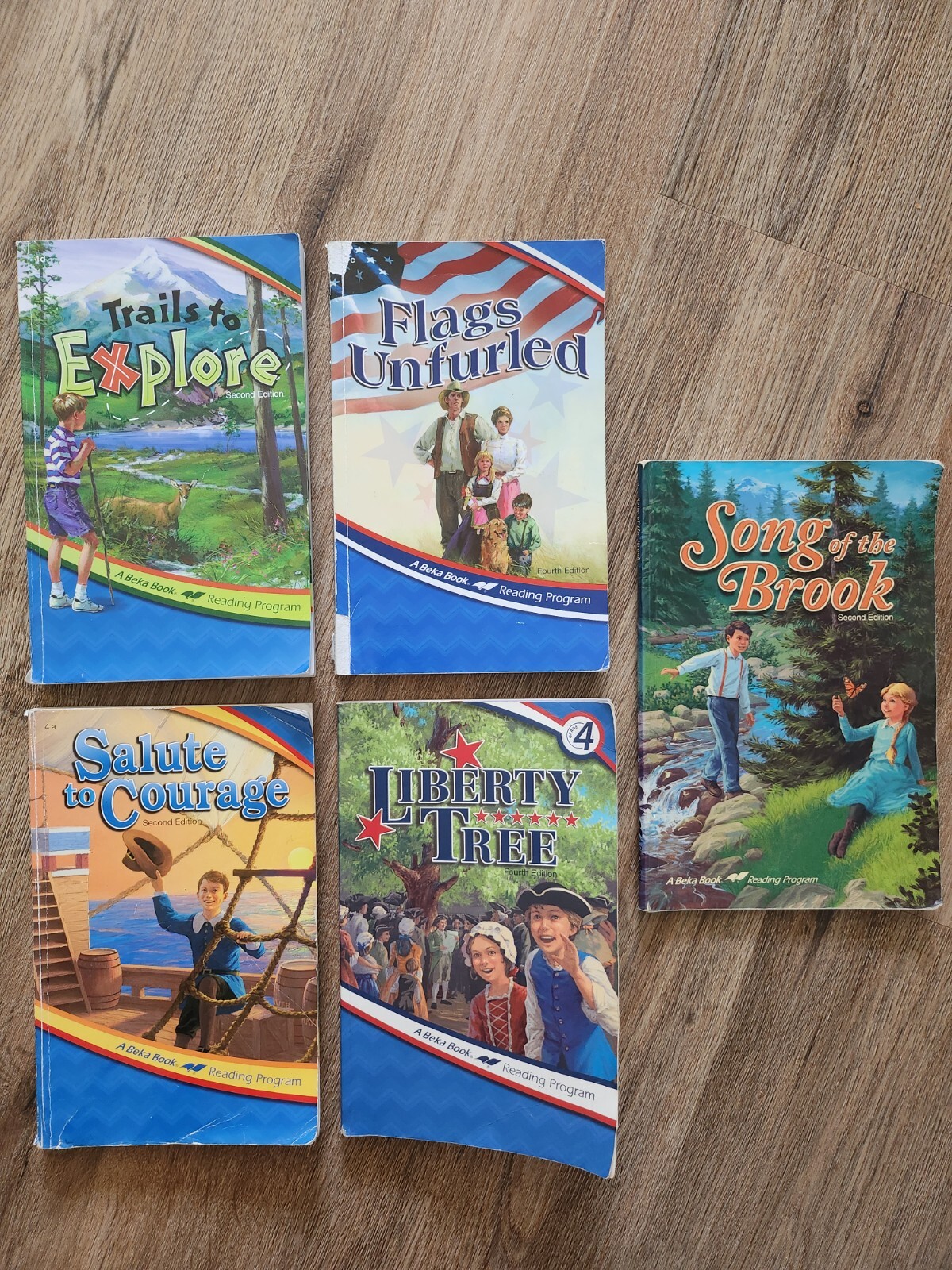 Abeka 4th grade Readers set of 5 books