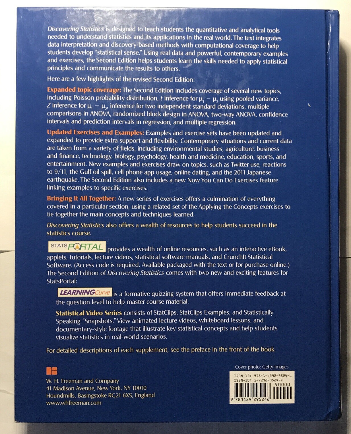 Instructor’s Edition Discovering Statistics 2nd Edition. With CD ROM Disc.