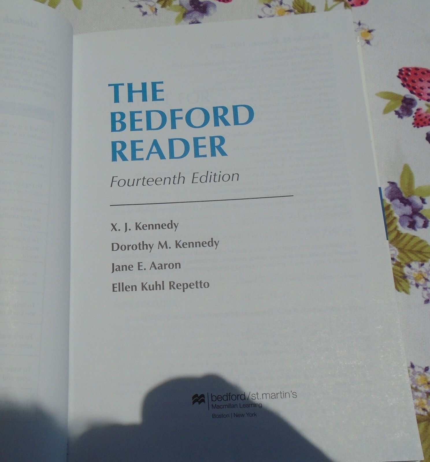 The Bedford Reader Fourteenth Edition by X. J. Kennedy Hardcover
