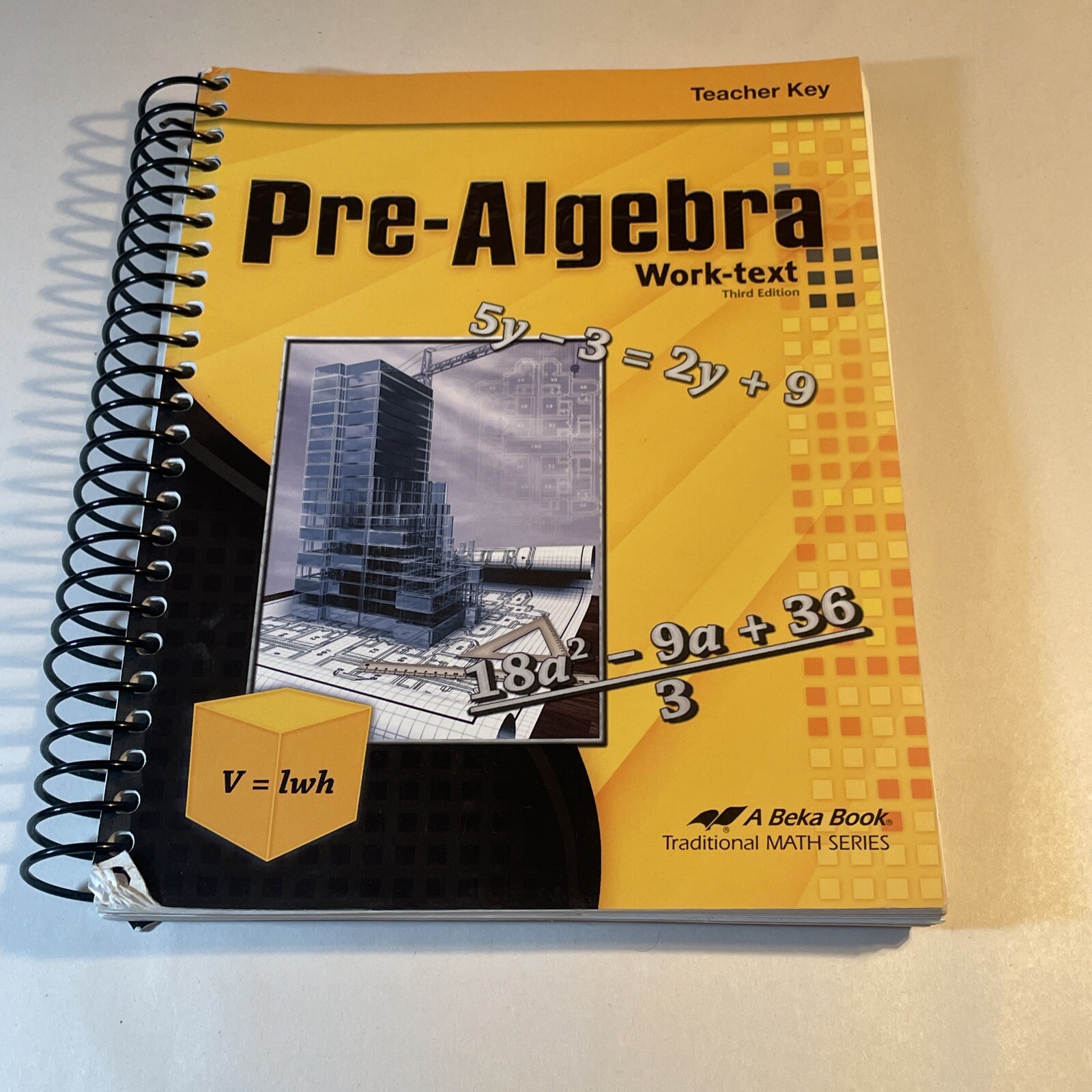 Abeka 8 Teacher Key for Pre Algebra Worktext Third Edition 8th Grade Curriculum