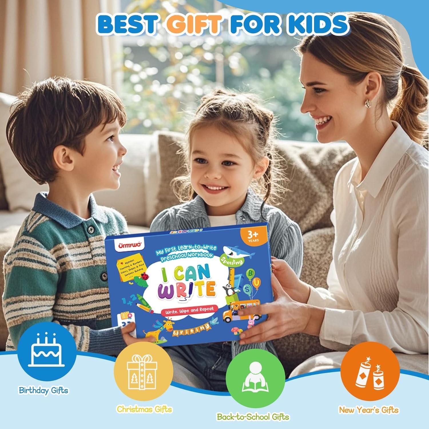 Preschool Learning Workbook Alphabet Tracing Activity Books for Kids Ages 3-8
